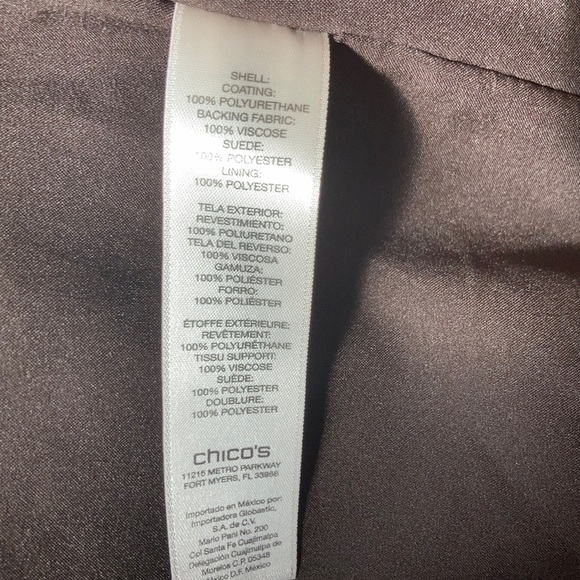 Chico’s’s Brown studded faux leather jacket. - Picture 6 of 7